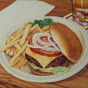 Cheeseburger 1985 Acrylic On Canvas