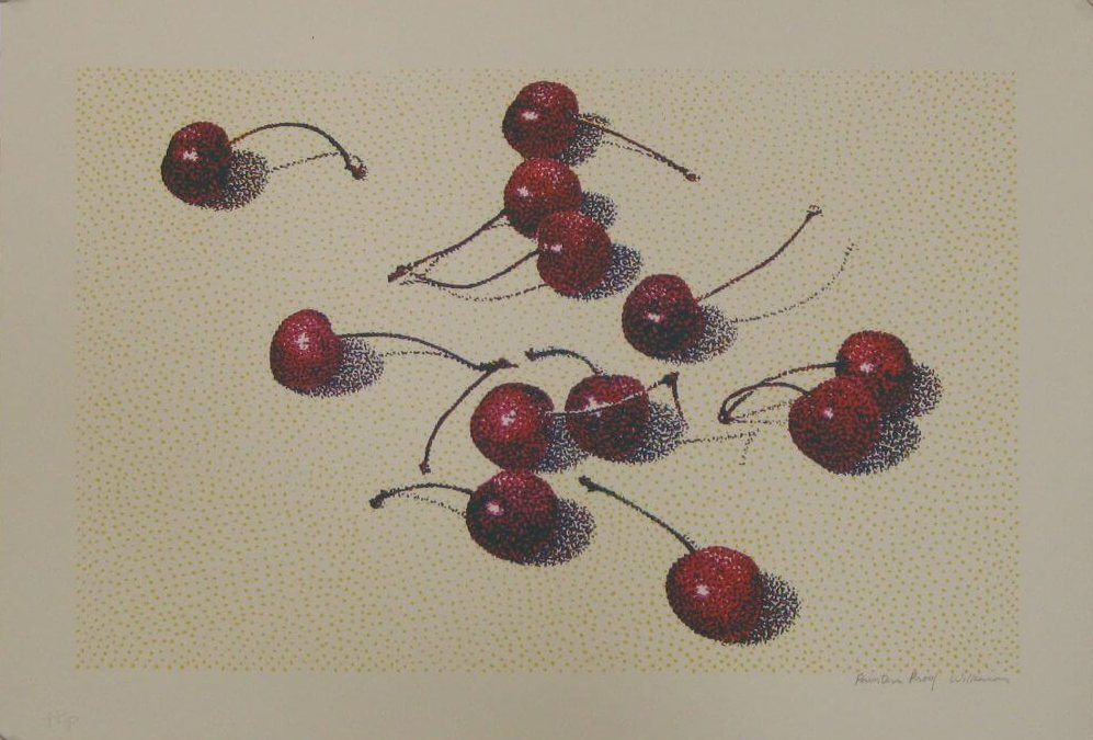 cherries serigraph