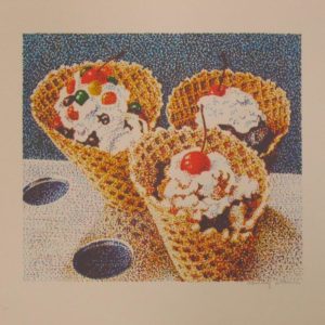 Ice Cream Cones Serigraph