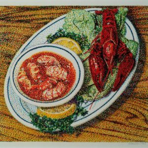 Lobster & Crawfish 1983 Acrylic On Board