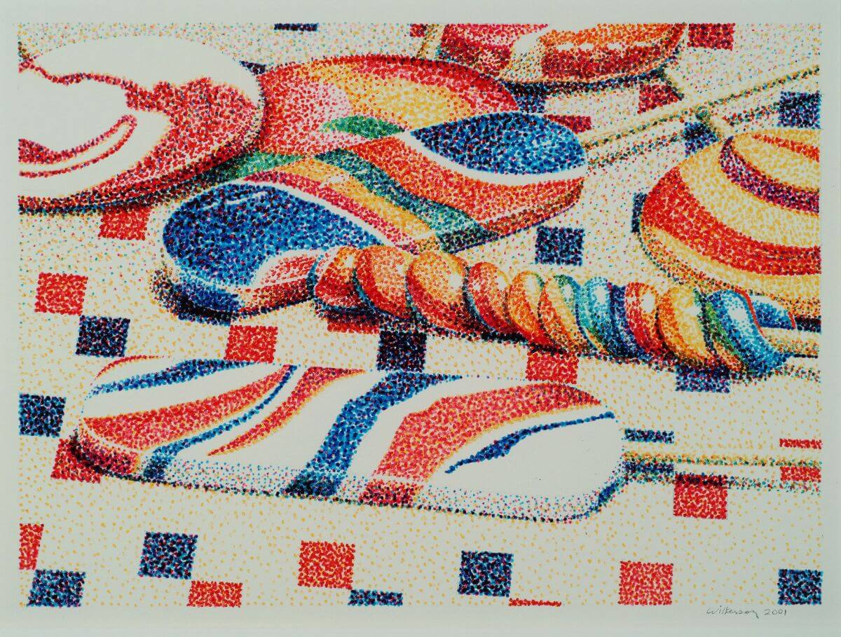 Lollypops 2001 Acrylic On Rag Board