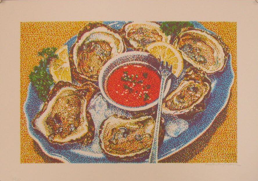 Oysters on Half Shell Serigraph