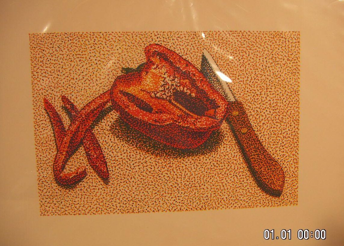 Red Pepper and Knife serigraph