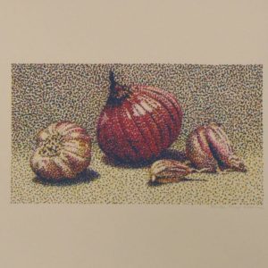 Red onion and Garlic serigraph