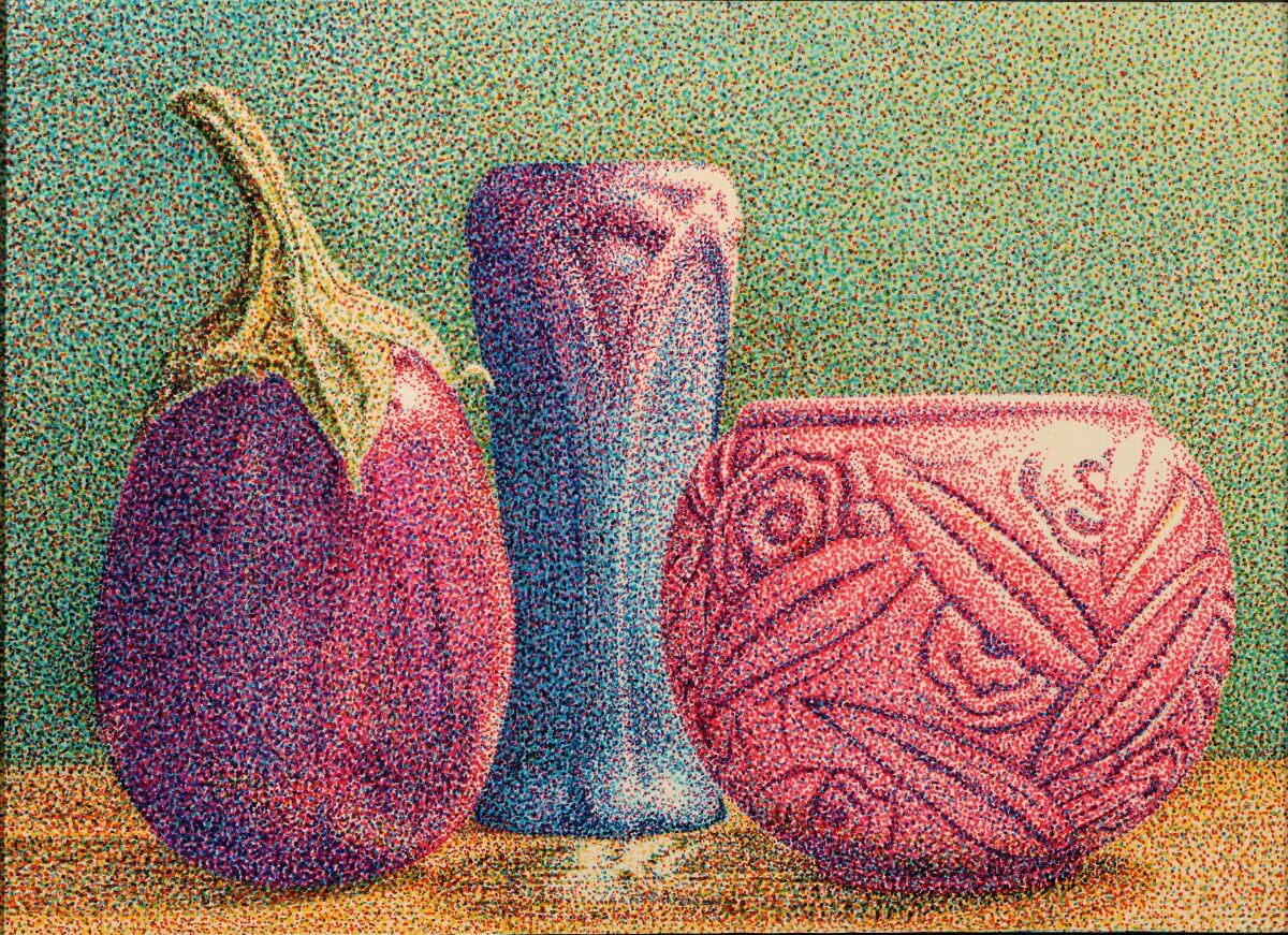 Still Life With Egg Plant 1989 Acrylic On Board