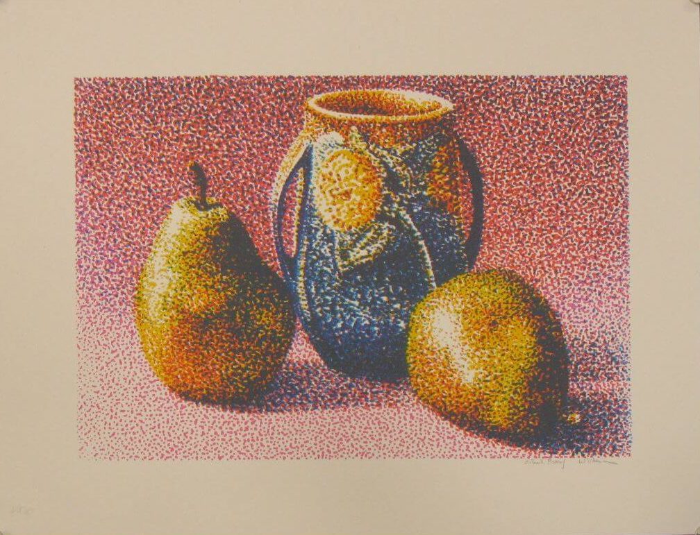 Sunflower with Pears serigraph